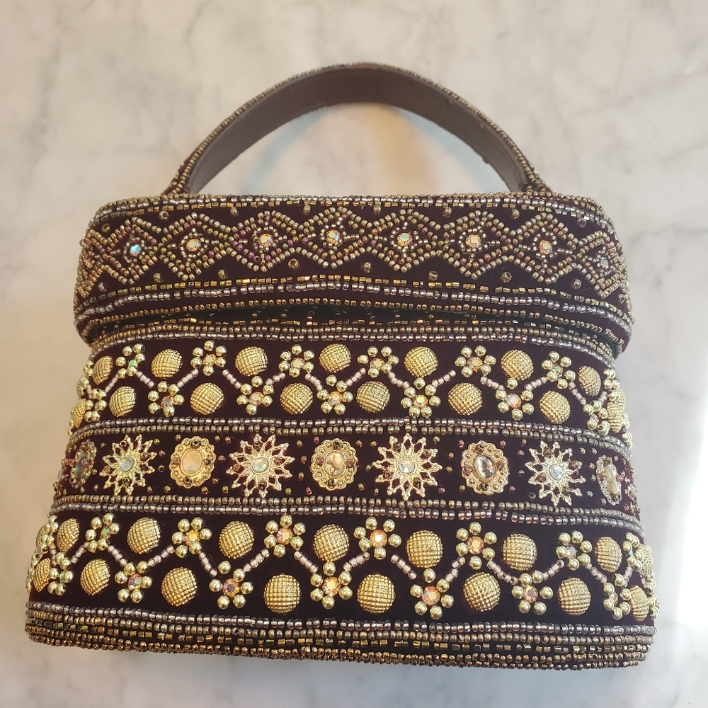 Intricately beaded small bag